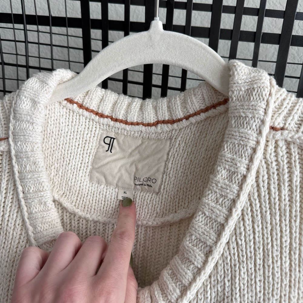 Anthropologie Pilcro Cable-Knit Icon Zip-Up Sweater - Picture 5 of 7